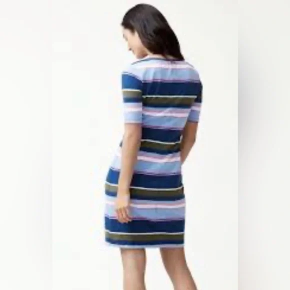 Tommy Bahama Shoreside Stripe T-shirt Dress NWOT Size L - Picture 2 of 9